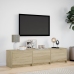 Mueble de TV LED madera de ingeniería roble Sonoma 165x34x40 cm