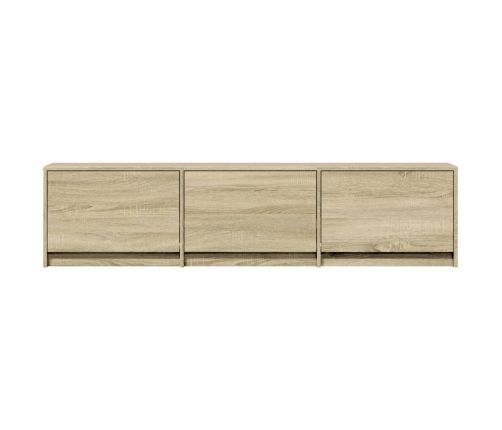 Mueble de TV LED madera de ingeniería roble Sonoma 165x34x40 cm