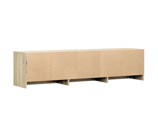 Mueble de TV LED madera de ingeniería roble Sonoma 165x34x40 cm