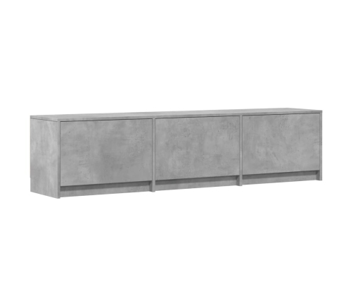 Mueble de TV LED madera ingeniería gris hormigón 165x34x40 cm