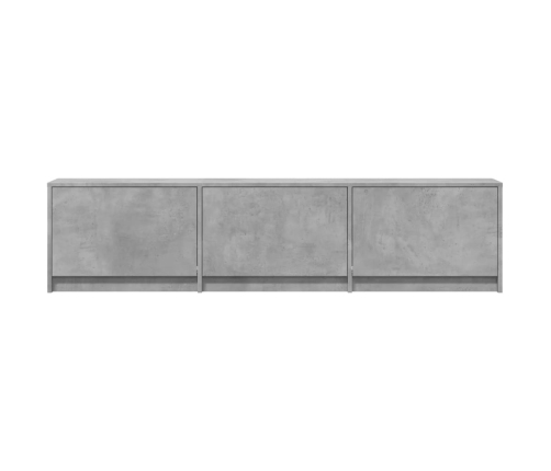 Mueble de TV LED madera ingeniería gris hormigón 165x34x40 cm