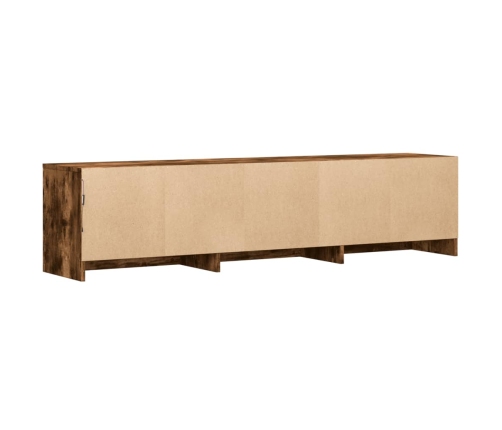 Mueble de TV LED madera ingeniería roble ahumado 165x34x40 cm