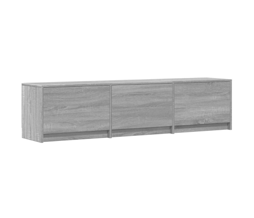 Mueble de TV con LED madera ingeniería gris Sonoma 165x34x40 cm