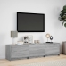 Mueble de TV con LED madera ingeniería gris Sonoma 165x34x40 cm