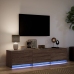 Mueble de TV LED madera ingeniería marrón roble 165x34x40 cm