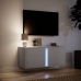 Mueble de TV de pared con luces LED blanco 80x31x35 cm