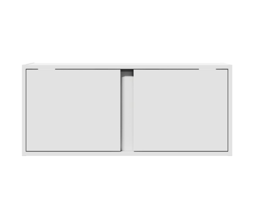 Mueble de TV de pared con luces LED blanco 80x31x35 cm