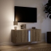 Mueble de TV de pared con luces LED roble Sonoma 80x31x35 cm