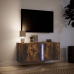 Mueble de TV de pared con luces LED roble ahumado 80x31x35 cm