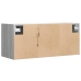 Mueble de TV de pared con luces LED gris Sonoma 80x31x35 cm