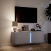 Mueble de TV de pared con luces LED blanco 100x31x35 cm