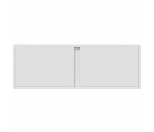 Mueble de TV de pared con luces LED blanco 100x31x35 cm