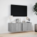 Mueble de TV de pared con luces LED gris Sonoma 100x31x35 cm