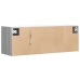 Mueble de TV de pared con luces LED gris Sonoma 100x31x35 cm