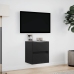 Mueble de TV de pared con luces LED negro 41x31x45 cm