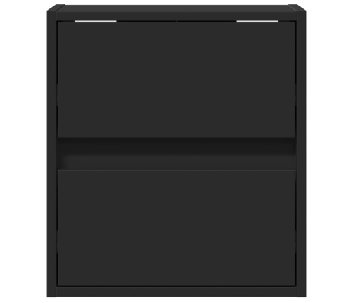 Mueble de TV de pared con luces LED negro 41x31x45 cm