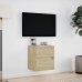 Mueble de TV de pared con luces LED roble Sonoma 41x31x45 cm