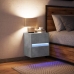 Mueble de TV de pared con luces LED gris hormigón 41x31x45 cm