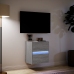 Mueble de TV de pared con luces LED gris Sonoma 41x31x45 cm