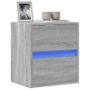 Mueble de TV de pared con luces LED gris Sonoma 41x31x45 cm