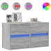 Muebles TV de pared luces LED 2 uds gris Sonoma 41x31x45 cm