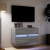 Muebles TV de pared luces LED 2 uds gris Sonoma 41x31x45 cm