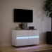 Mueble de TV de pared con luces LED blanco 80x31x45 cm