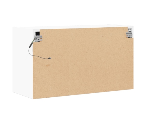 Mueble de TV de pared con luces LED blanco 80x31x45 cm