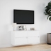 Mueble de TV de pared con luces LED blanco 100x31x45 cm