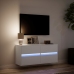 Mueble de TV de pared con luces LED blanco 100x31x45 cm