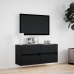 Mueble de TV de pared con luces LED negro 100x31x45 cm