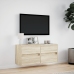 Mueble de TV de pared con luces LED roble Sonoma 100x31x45 cm