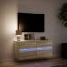 Mueble de TV de pared con luces LED roble Sonoma 100x31x45 cm