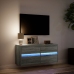 Mueble de TV de pared con luces LED gris Sonoma 100x31x45 cm