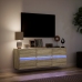 Mueble de TV de pared con luces LED roble Sonoma 130x31x45 cm