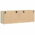 Mueble de TV de pared con luces LED roble Sonoma 130x31x45 cm