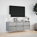 Mueble de TV de pared con luces LED gris Sonoma 130x31x45 cm