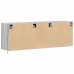 Mueble de TV de pared con luces LED gris Sonoma 130x31x45 cm