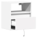 Mueble de TV de pared con luces LED blanco 41x31x45 cm