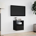 Mueble de TV de pared con luces LED negro 41x31x45 cm