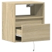 Mueble de TV de pared con luces LED roble Sonoma 41x31x45 cm