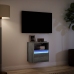 Mueble de TV de pared con luces LED gris Sonoma 41x31x45 cm