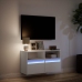 Mueble de TV de pared con luces LED blanco 80x31x45 cm