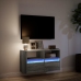 Mueble de TV de pared con luces LED gris Sonoma 80x31x45 cm