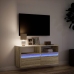 Mueble de TV de pared con luces LED roble Sonoma 100x31x45 cm