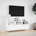 Mueble de TV de pared con luces LED blanco 130x31x45 cm