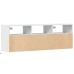 Mueble de TV de pared con luces LED blanco 130x31x45 cm