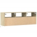 Mueble de TV de pared con luces LED roble Sonoma 130x31x45 cm