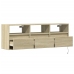 Mueble de TV de pared con luces LED roble Sonoma 130x31x45 cm