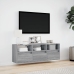 Mueble de TV de pared con luces LED gris Sonoma 130x31x45 cm